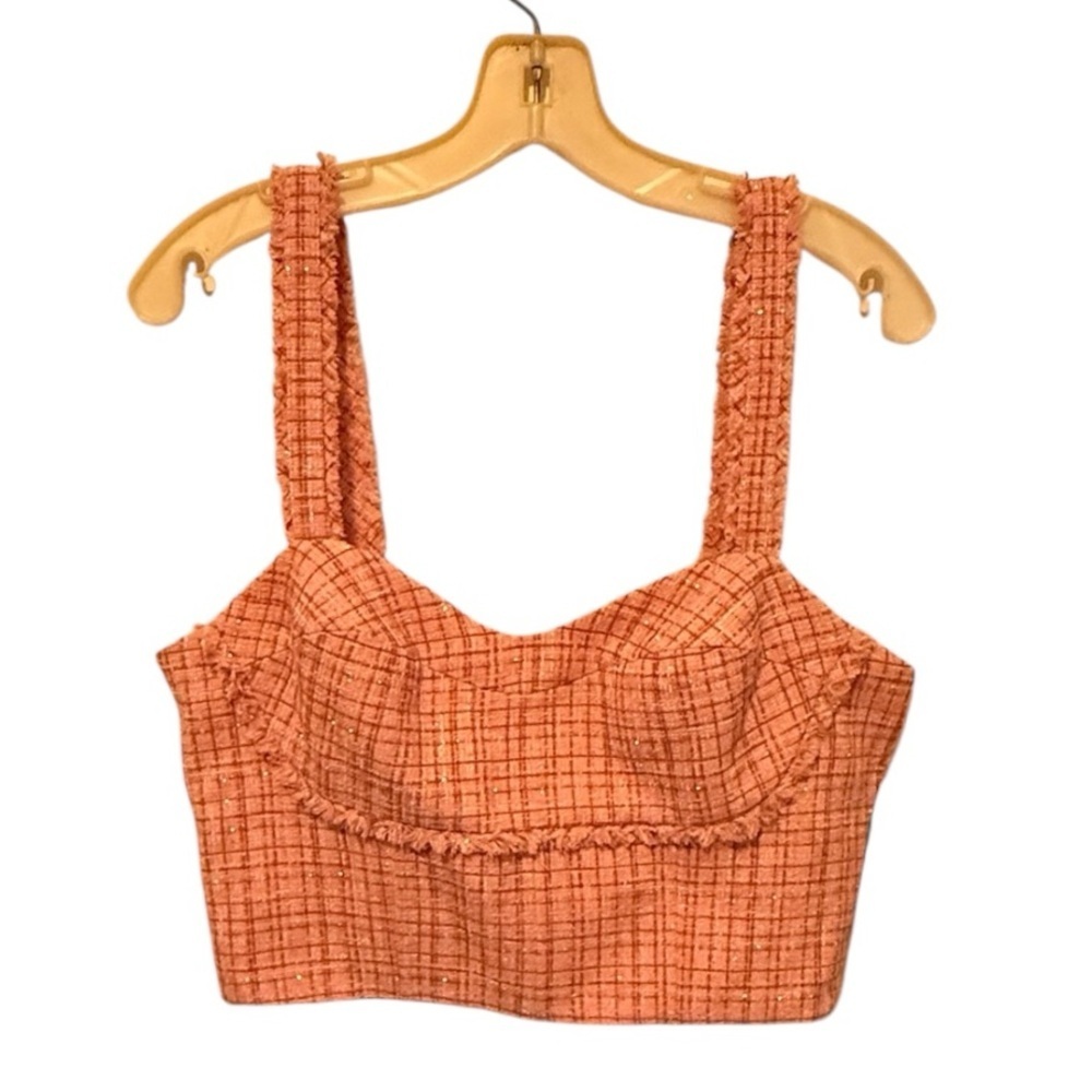 Guess Blush Multi Crop Top nwt